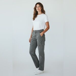 Democracy ‘Ab Technology’ Straight Leg Cargo Pants Gray Size 10